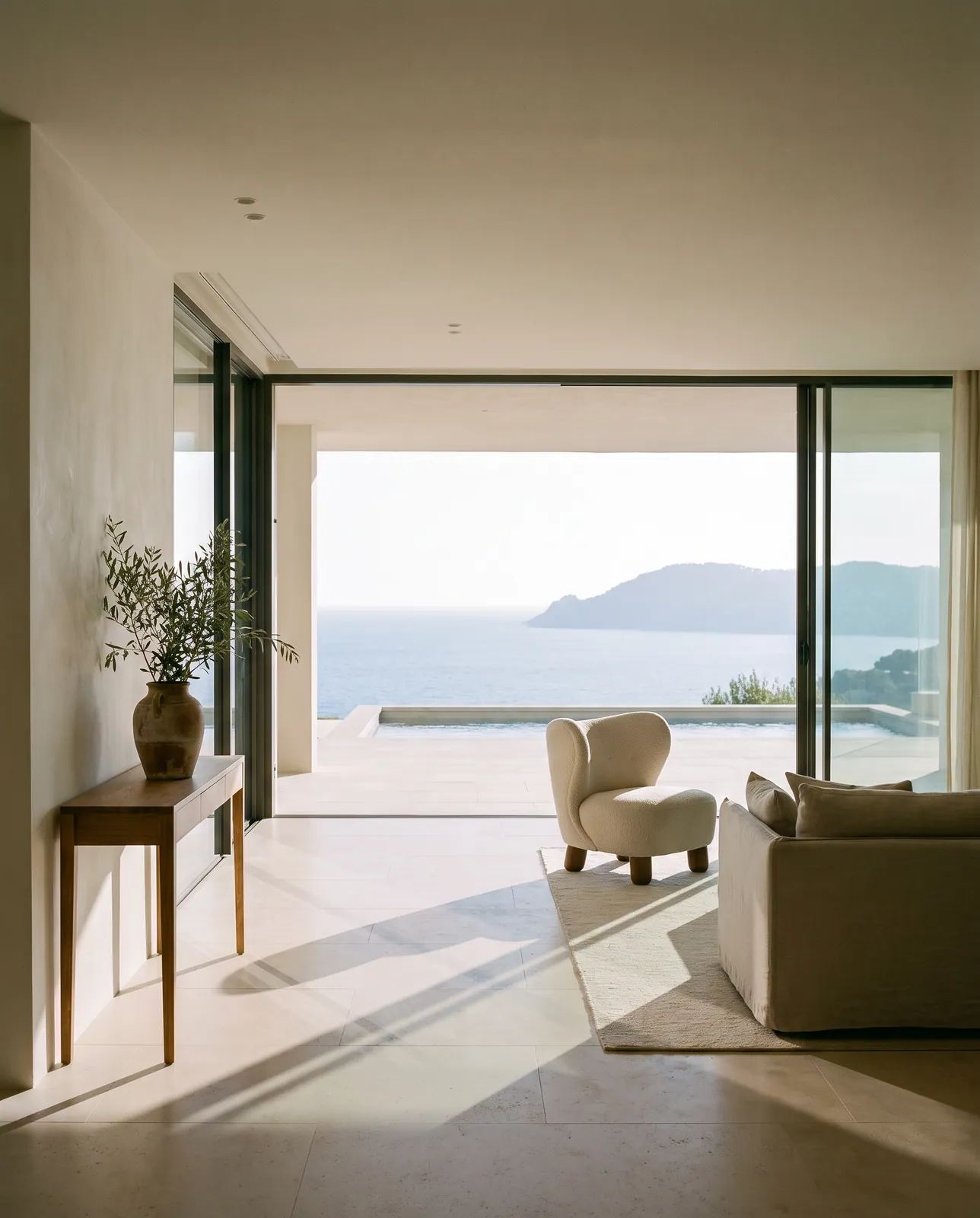 Cap Martin Properties — contemporary interior with a sea view